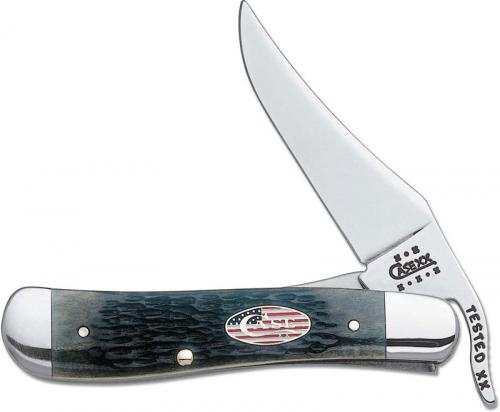 Case RussLock Knife 03513 - Stars and Stripes - Pitch Black Bone - 61953LSS - Discontinued - BNIB