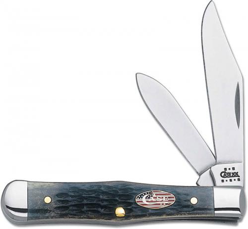 Case Swell Center Jack Knife 03516 - Stars and Stripes - Pitch Black Bone - 6225 1 / 2SS - Discontinued - BNIB