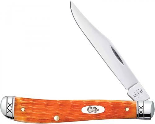 Case Slimline Trapper Knife 35814 - Cayenne Bone - 61048SS