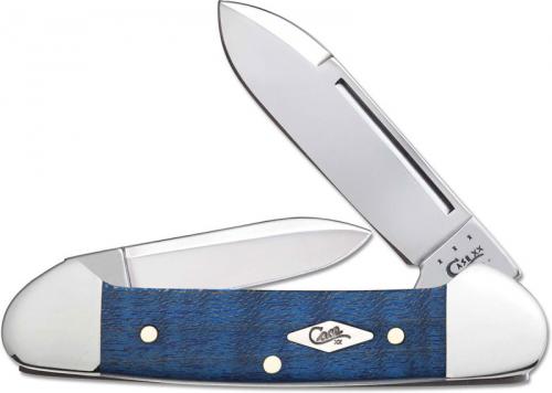 Case Baby Butterbean Knife, Blue Curly Maple, CA-35904