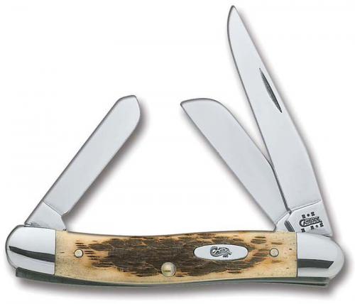 Case Medium Stockman Knife, Amber Bone CV, CA-39