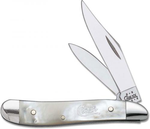 Case Peanut Knife 03909 - Mother of Pearl - Silver Script - 8220SS - Discontinued - BNIB