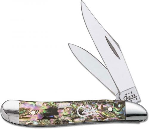 Case Peanut Knife 03910 - Abalone - Silver Script - 8220SS - Discontinued - BNIB