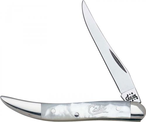 Case Small Texas Toothpick Knife 03911 - Mother of Pearl - Silver Script - 810096SS - Discontinued - BNIB