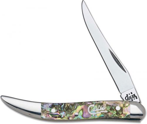 Case Small Texas Toothpick Knife 03912 - Abalone - Silver Script - 810096SS - Discontinued - BNIB