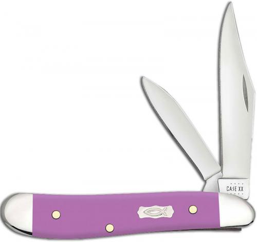 Case Peanut Knife 39166 Lilac Ichthus 4220SS