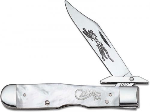 Case Cheetah Knife 03921 - Mother of Pearl - Silver Script - 8111 1 / 2LSS - Discontinued - BNIB