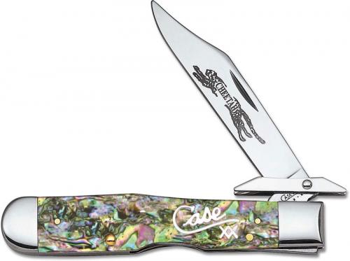 Case Cheetah Knife 03922 - Abalone - Silver Script - 8111 1 / 2LSS - Discontinued - BNIB