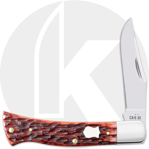 Case Axe Handle 44250 Knife - Peach Seed Jig Pocket Worn Mahogany Bone - B61135SS