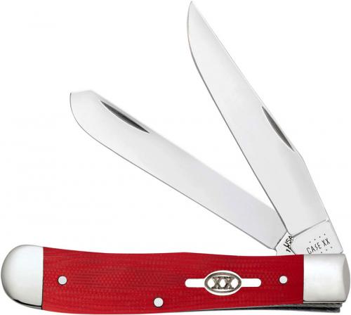 Case Trapper Knife 45400 Smooth Red G10 10254SS