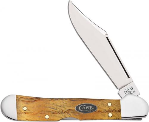 Case Mini CopperLock Knife 47127 - Yellow Curly Oak - 71749LSS