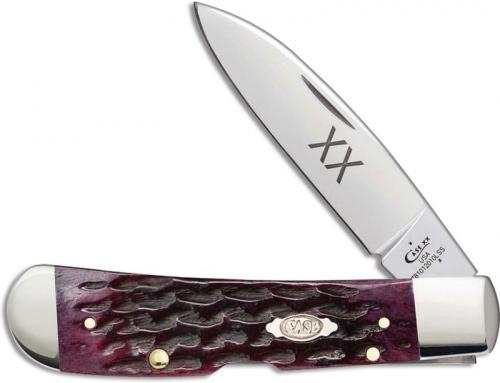 Case Tribal Lock Knife 47522 Cabernet Bone TB612010LSS