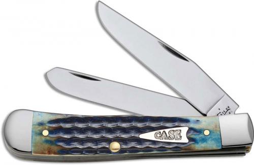 Case Trapper 49224 Knife Burnt Indigo Bone 6254SS