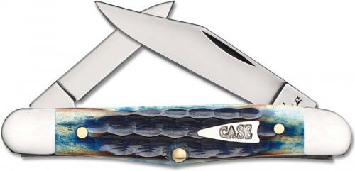 Case Half Whittler 49226 Knife Burnt Indigo Bone 6208SS