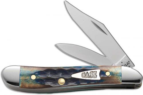 Case Peanut 49227 Knife Burnt Indigo Bone 6220SS