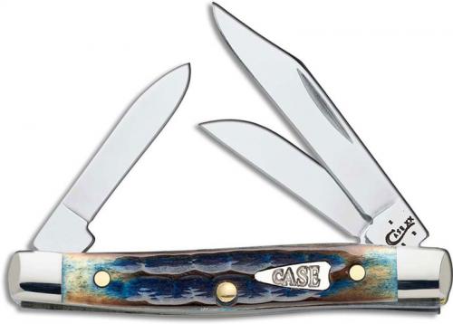 Case Small Stockman 49229 Knife Burnt Indigo Bone 6333SS