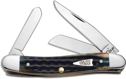 Case Medium Stockman 49230 Knife Burnt Indigo Bone 6318SS