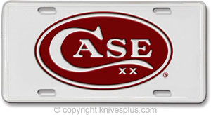Case Knives: Case License Plate, Red Oval Logo, CA-50006