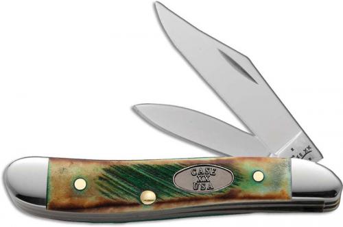 Case Peanut 51584 Knife Burnt Clover Bone 6220SS