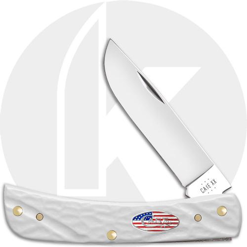 Case Sod Buster Jr 52021 Knife - Rough White Synthetic - 6137SS