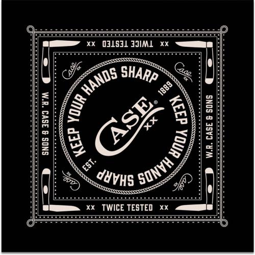 Case Bandana - Keep Your Hands Sharp - Black and White