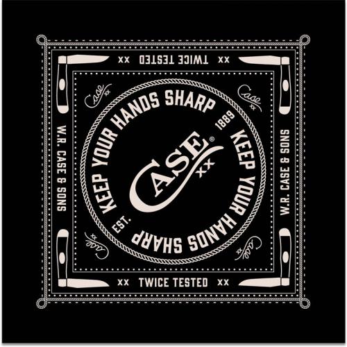 Case Bandana - Keep Your Hands Sharp - Black and White