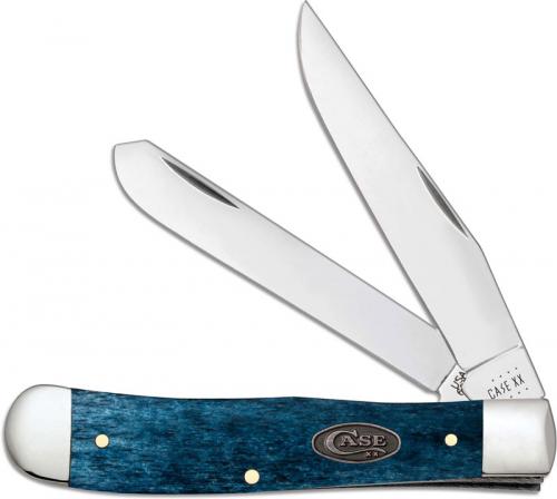 Case Trapper Knife 52800 Smooth Mediterranean Blue Bone 6254SS