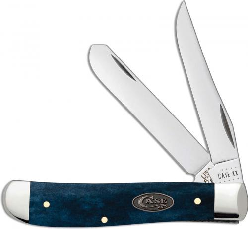Case Mini Trapper Knife 52803 Smooth Mediterranean Blue Bone 6207SS