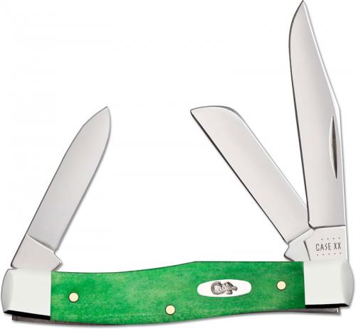 Case Medium Stockman Knife 52821 Smooth Brilliant Green Bone 63032SS