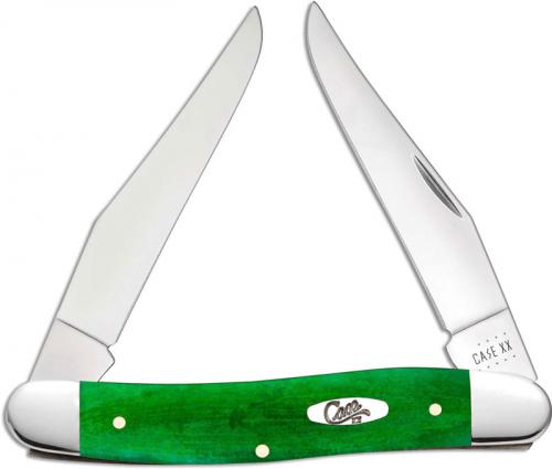 Case Muskrat Knife 52822 Smooth Brilliant Green Bone MUSKRATSS
