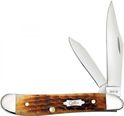 Case Peanut Knife 52828 - Jigged Antique Bone - 6220SS