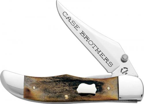 Case Mid-Folding Hunter Knife 05293 - Case Brothers - Genuine Stag - 51265LCSS - Discontinued - BNIB