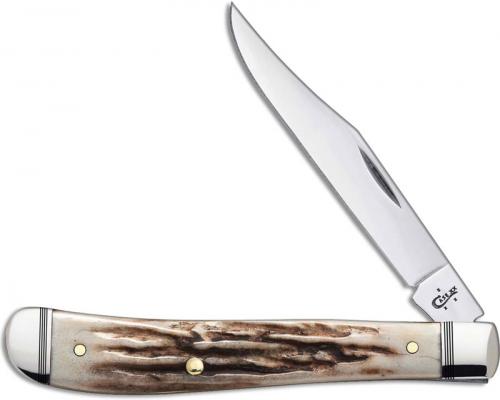Case Slimline Trapper Knife 52956 Prime Vintage Stag V51048SS Limited Run USA Made