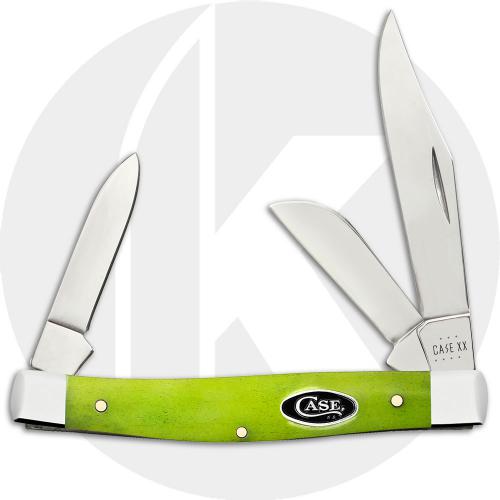 Case Medium Stockman 53035 Knife - Smooth Green Apple Bone - 6344SS