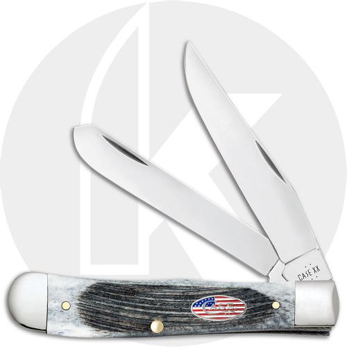 Case Trapper 53060 Knife - Sawcut Jigged Gray Bone - 6254SS