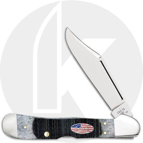 Case CopperLock 53063 Knife - Sawcut Jigged Gray Bone - 61549LSS