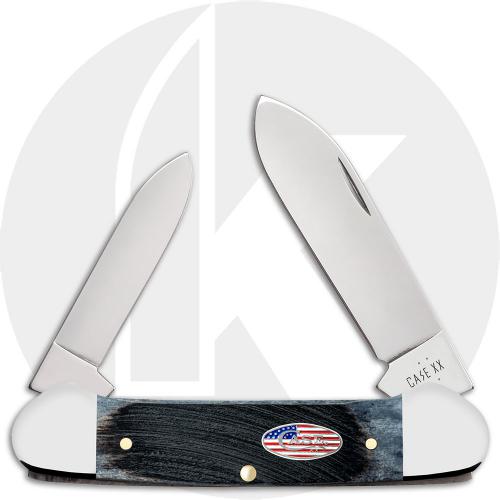 Case Canoe 53065 Knife - Sawcut Jigged Gray Bone - 62131SS
