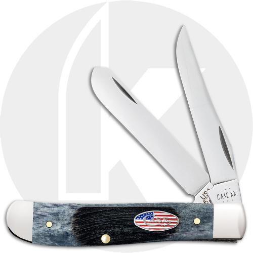 Case Mini Trapper 53066 Knife - Sawcut Jigged Gray Bone - 6207SS