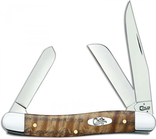 Case Medium Stockman Knife 53304 Natural Curly Oak 7318SS