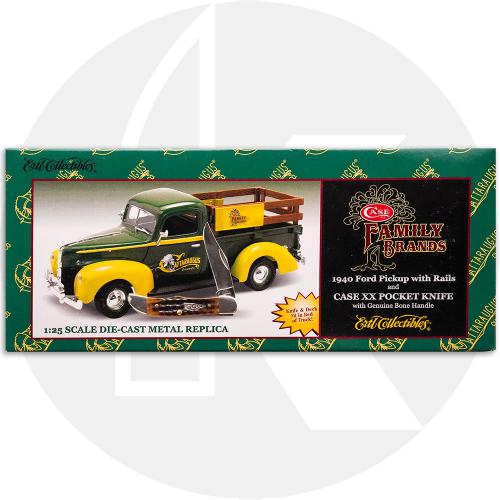 Case 05334 2004 ERTL Truck - 1940 Ford Pickup Truck with Rails - Burnt Sugar Bone Folding Hunter - Discontinued - BNIB