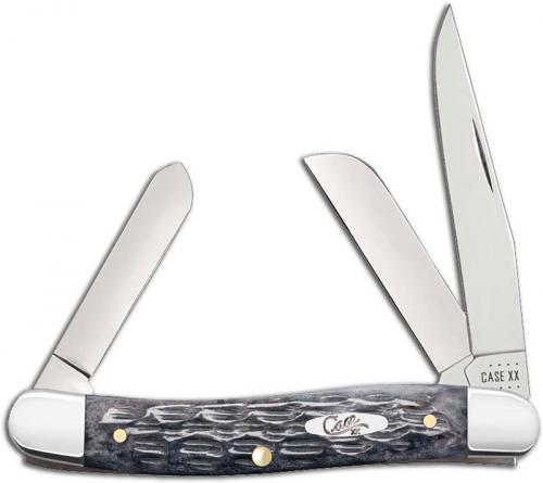 Case Medium Stockman Knife 58413 Pocket Worn Gray Bone CV 6318CV