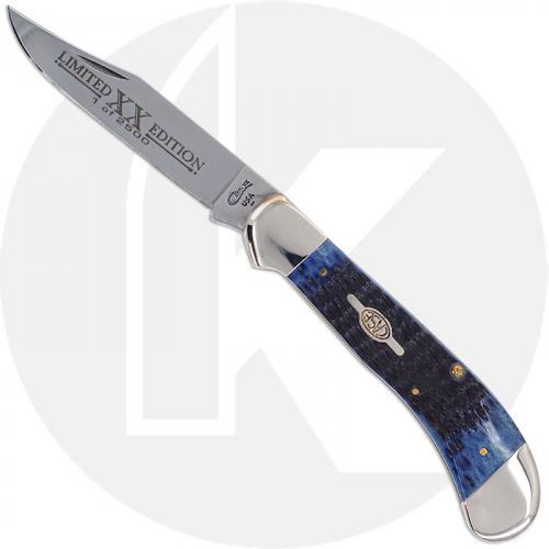 Case Saddlehorn Knife 05977 - Limited Edition V - Jigged Navy Blue Bone - 61100SS - Discontinued - BNIB