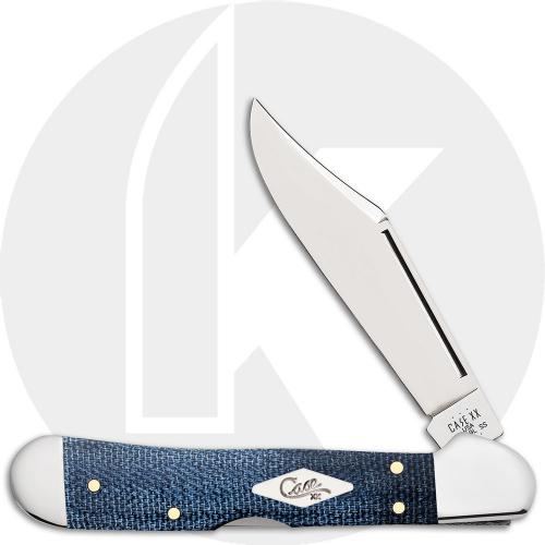 Case XX Mini CopperLock 60512 Knife - Blue Denim Canvas Laminate - 10749LSS