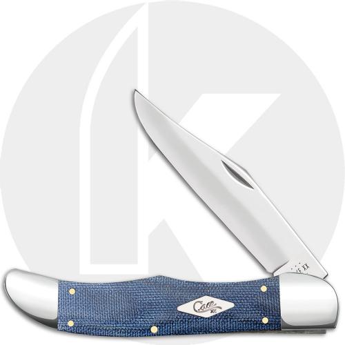 Case XX Folding Hunter 60515 Knife - Blue Denim Canvas Laminate - 10165SS