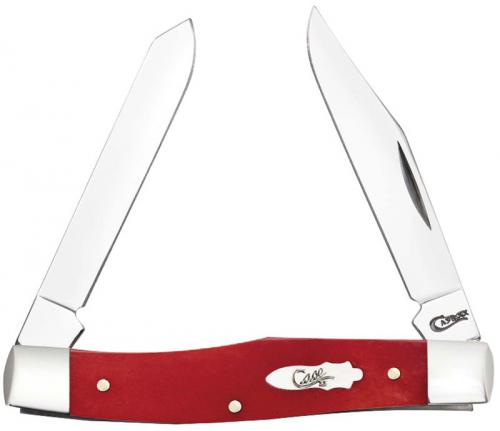 Case Mini Moose Knife 60547 Smooth Dark Red Bone 62032SS