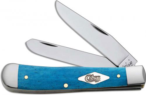 Case Trapper Knife, Painted Desert Caribbean Blue Bone, CA-63122