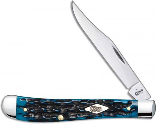 Case Slimline Trapper Knife 63631 Ocean Blue Bone 61048SS