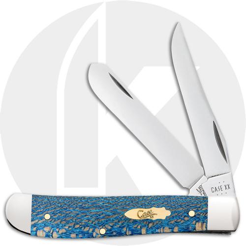 Case Mini Trapper 63731 Knife - Blue Sycamore Wood - 7207SS