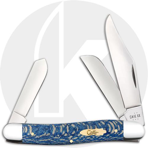Case Large Stockman 63732 Knife - Blue Sycamore Wood - 7347SS