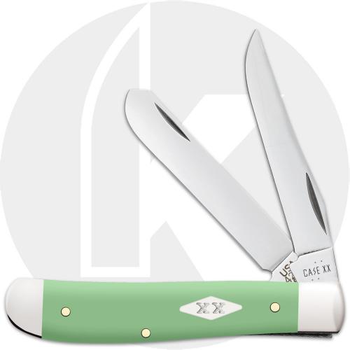 Case Mini Trapper 63831 Knife - Smooth Mint Green Synthetic - 4207SS
